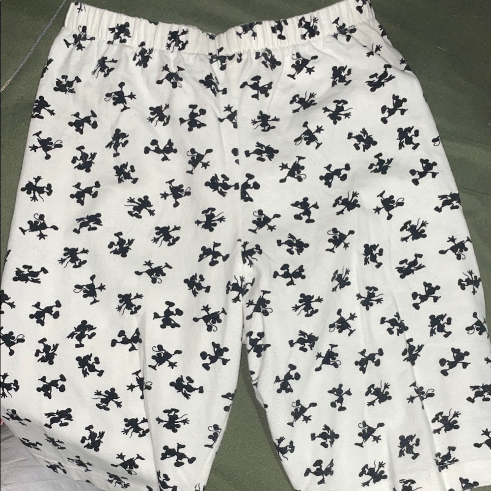 White Mickey print biker shorts